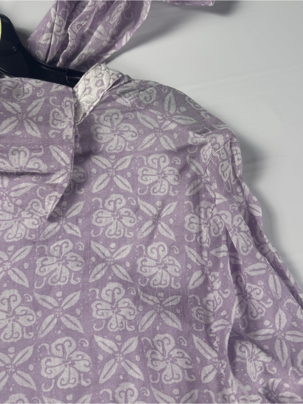 NWT Sigrid Olsen Women XL Tunic Blouse Matching Scarf Set Purple Floral - Picture 11 of 14